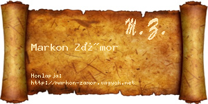 Markon Zámor névjegykártya
